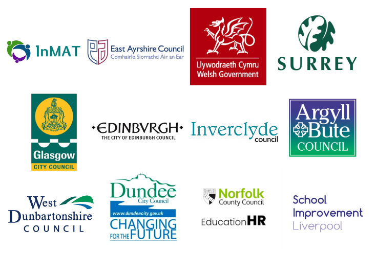 Teacher Booker Trust by Local Authorities and Multi Academy Trusts Logos
