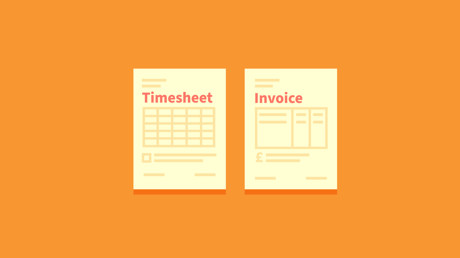 Image showing timesheet and invoice